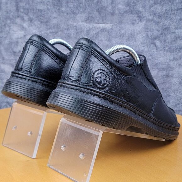 Dr Martens Tevin Shoes Men's Size 9 M Black Leather Air Cushion Elastic Slip-On - Picture 16 of 16